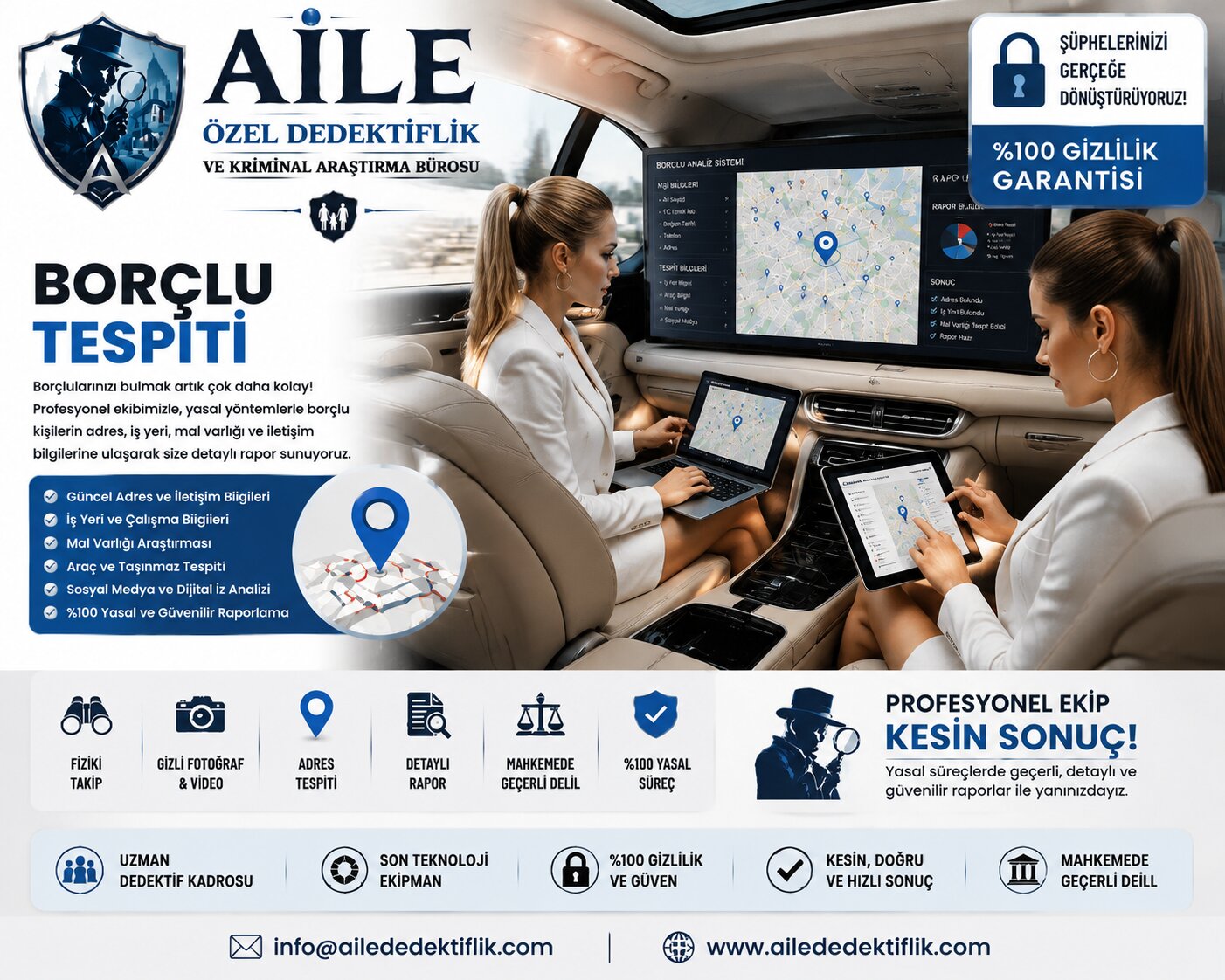 Türkiye'nin 81 İlinde Borçlu Tespiti ve Borçlu Bulma Hizmeti