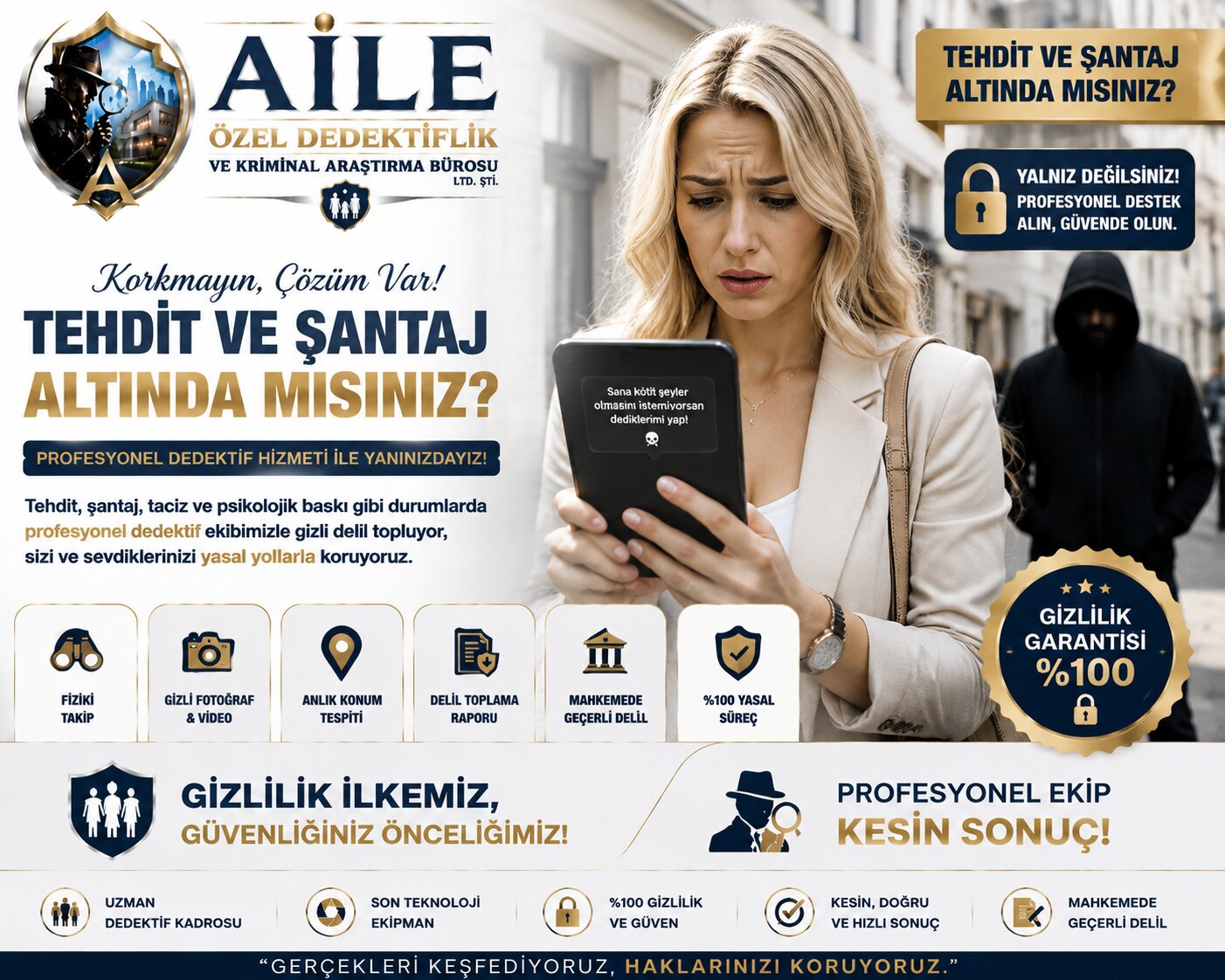 Tehdit ve Şantajla Karşı Karşıya Kalanlar Ne Yapmalı? Profesyonel Araştırma ve Destek Hizmeti