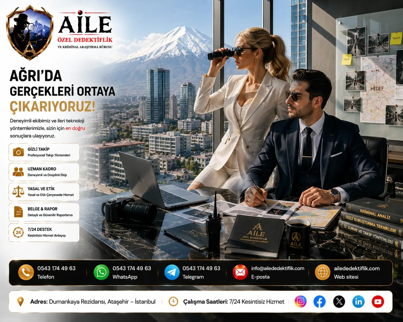 1. AĞRI'da Özel Dedektiflik Hizmetleri | AĞRI Dedektiflik Bürosu