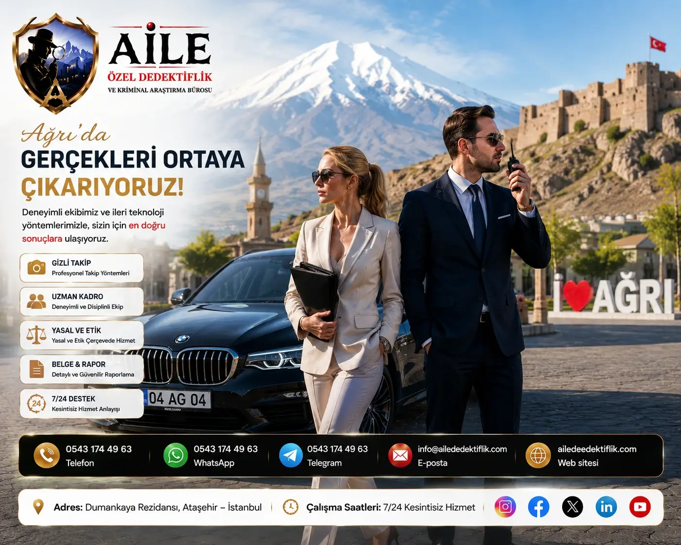 9. AĞRI'da Özel Dedektif Fiyatları | Dedektiflik Ücretleri
