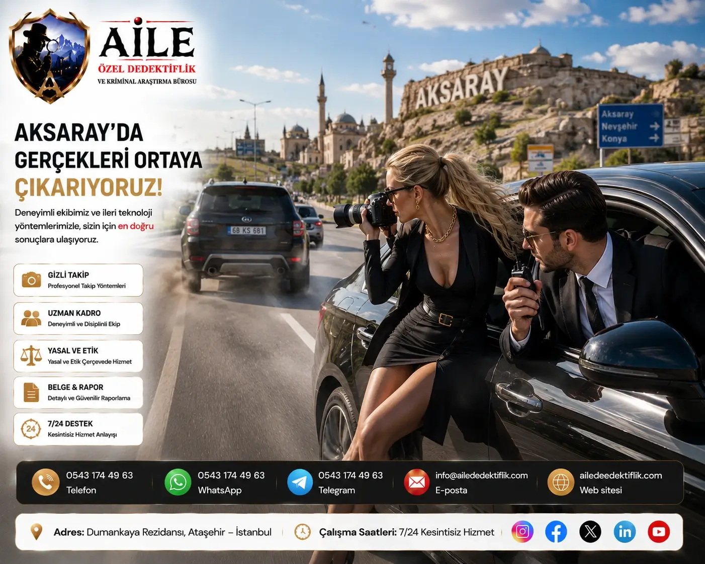 12. Aksaray’da Dolandırıcılık, Tehdit ve Ticari Şüphelerde Araştırma Desteği
