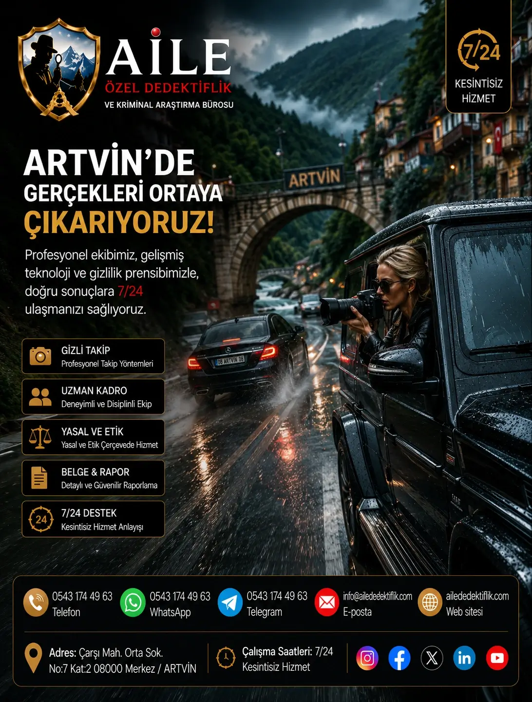 3. Artvin'de Ailevi Şüpheler ve Eş Takibi Konusunda Özel Dedektiflik