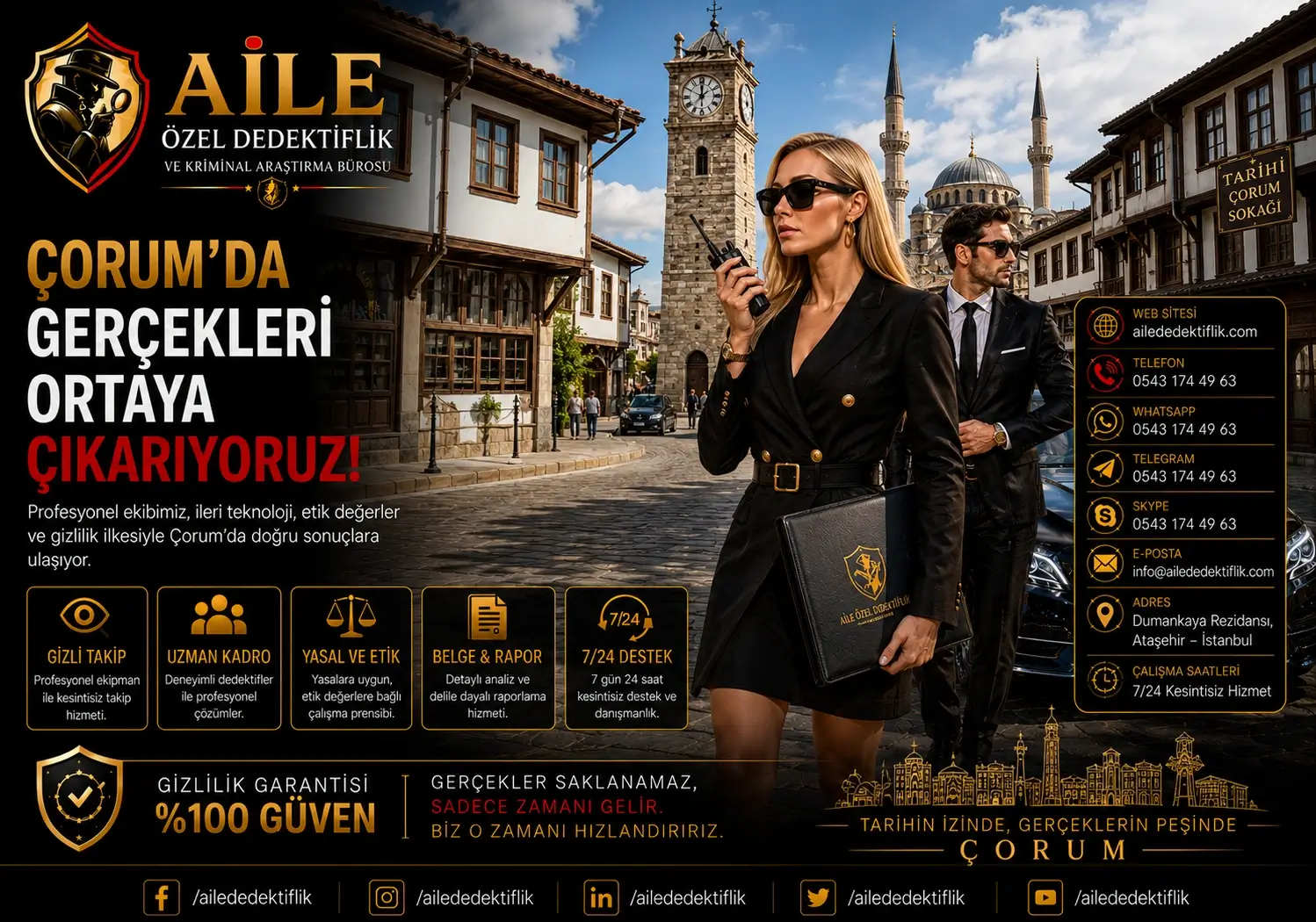 12. Çorum'da Hizmet Veren Kurumsal Dedektiflik Büroları ve Özel Araştırma Firmaları