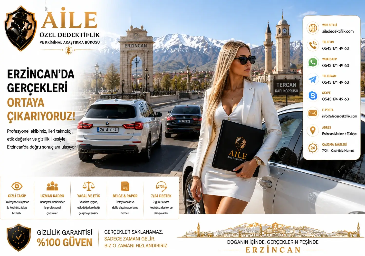 🏛️ 1. ERZİNCAN Özel Dedektiflik Bürosu | Erzincan Merkez ve İlçelerinde Profesyonel Araştırma Hizmetleri