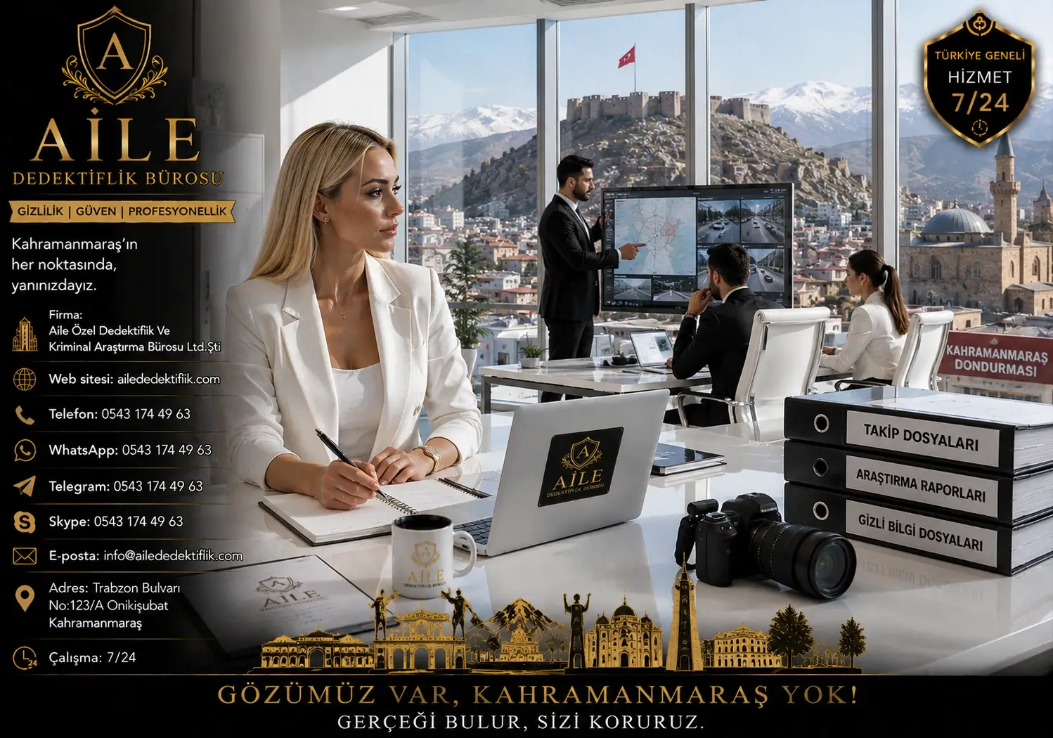 1. Kahramanmaraş’ta Aile Özel Dedektiflik ve Kriminal Araştırma Bürosu