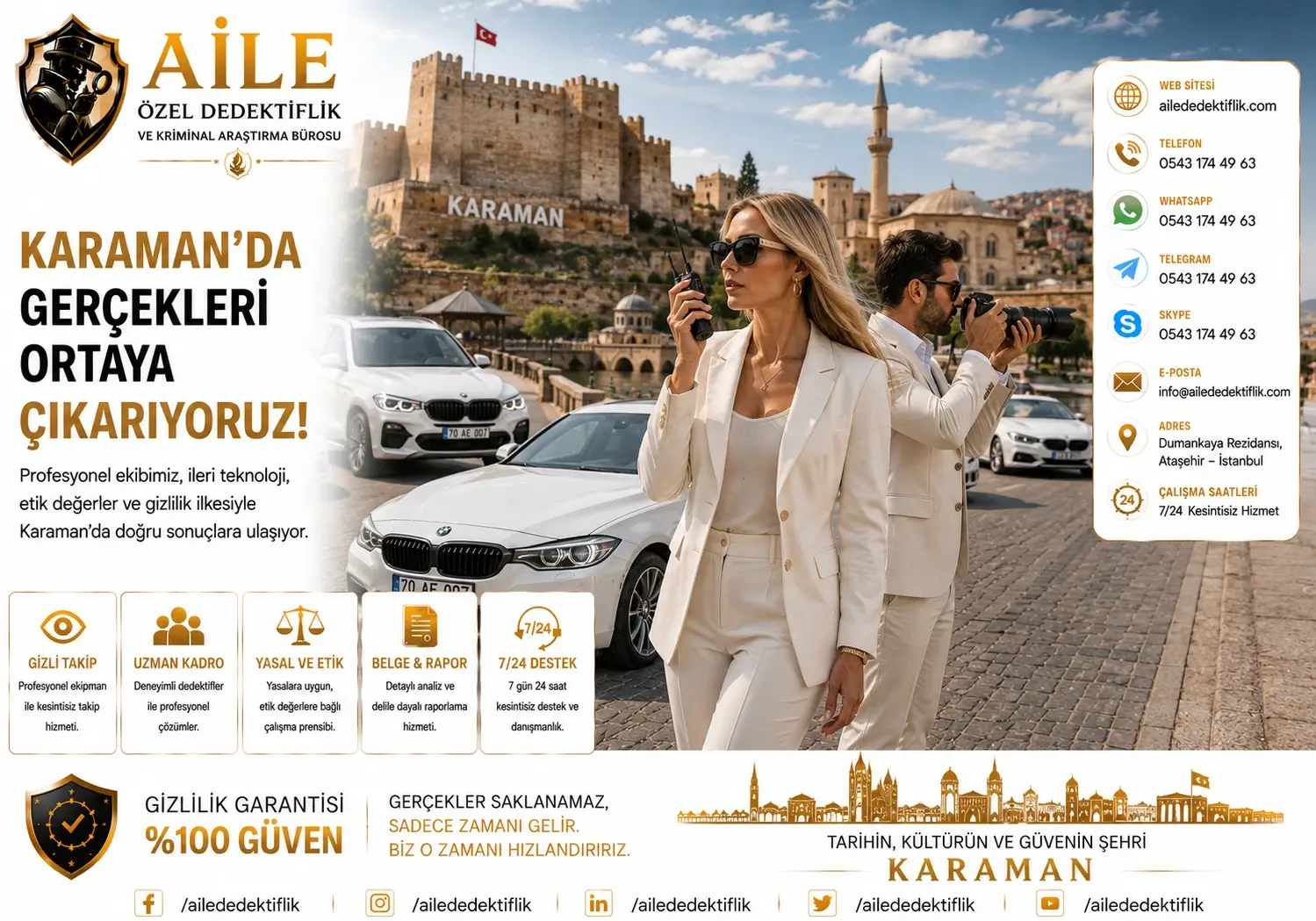 Aile Özel Dedektiflik ve Kriminal Araştırma Bürosu | Karaman Özel Dedektiflik Hizmetleri