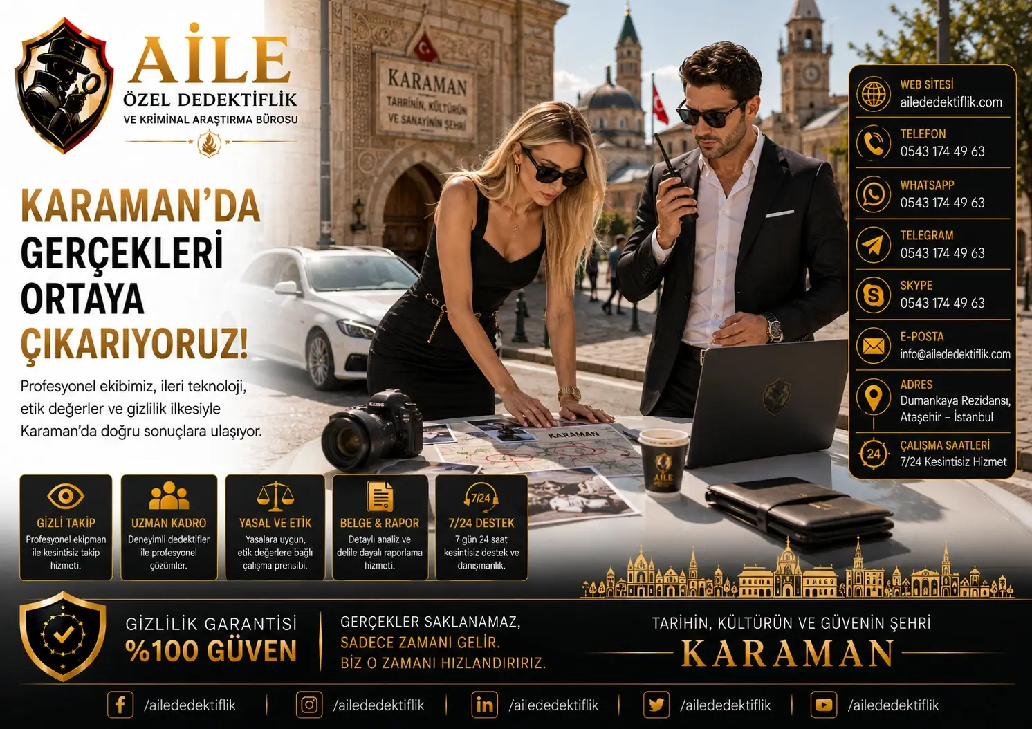 12. Karaman’da Dolandırıcılık, Tehdit ve Şantaj Şüphelerinde Araştırma Desteği