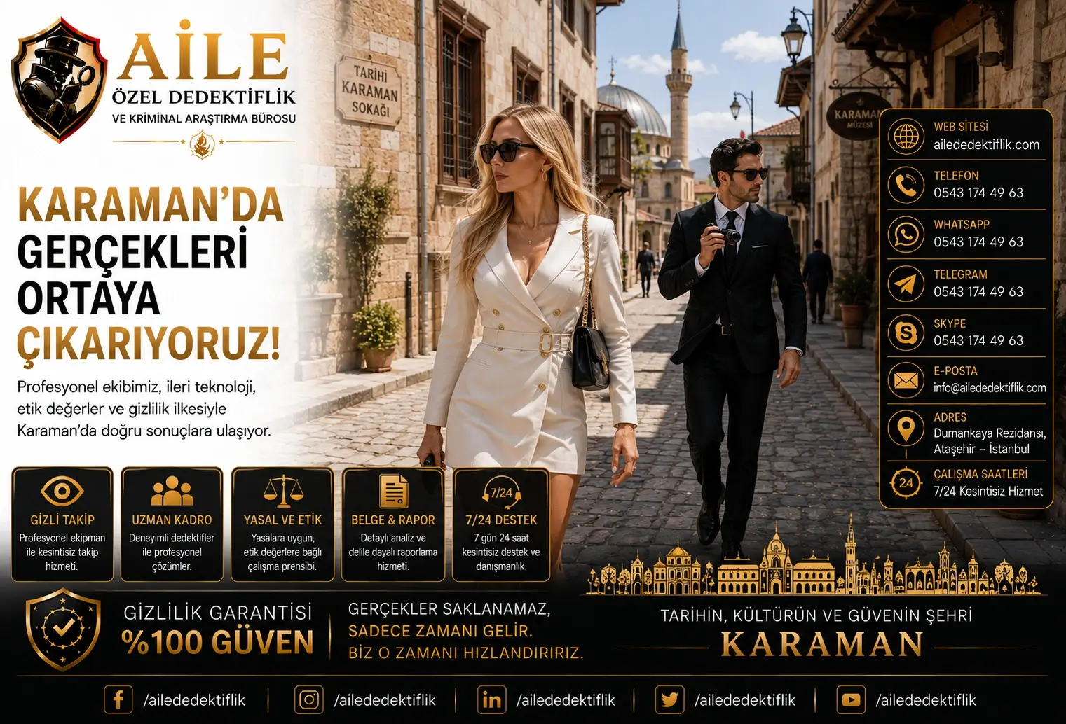 Karaman'da Aile Özel Dedektiflik Bürosu ile Güvenli ve Gizli Araştırma