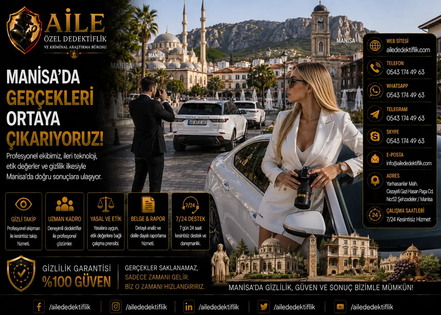 1. Manisa’da Aile Özel Dedektiflik ve Kriminal Araştırma Bürosu ile Kurumsal Araştırma