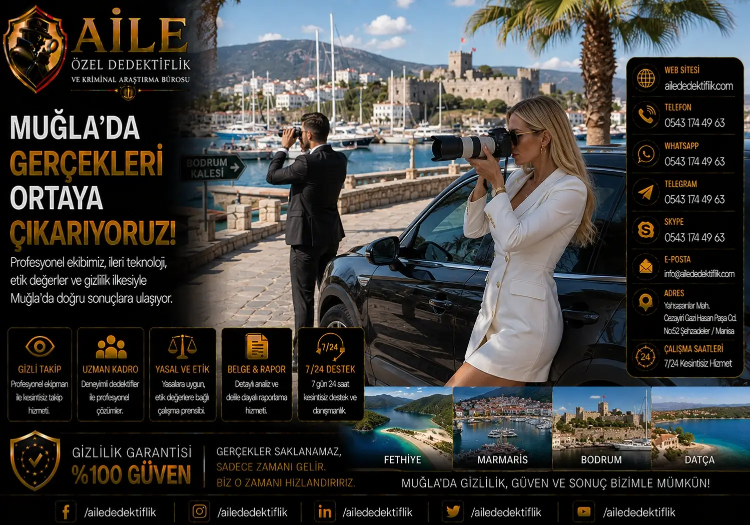 Muğla Özel Dedektiflik Hizmetleri | Muğla Dedektiflik Bürosu