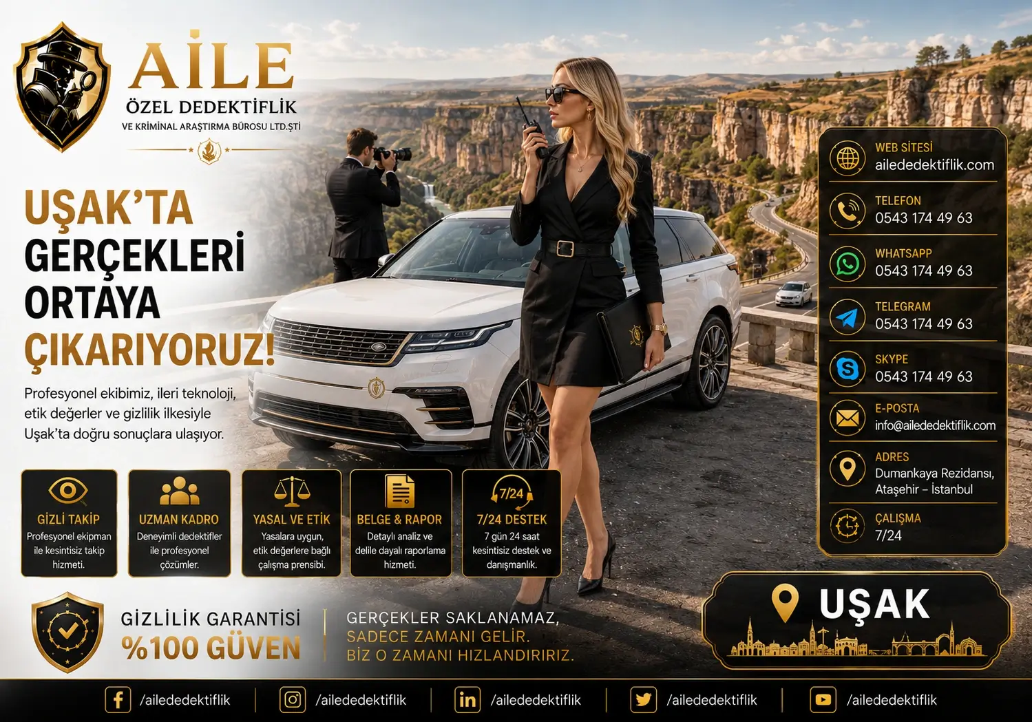 Uşak Özel Dedektiflik Hizmetlerinde Güvenilirlik, Gizlilik ve Profesyonel Yaklaşım